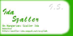 ida szaller business card